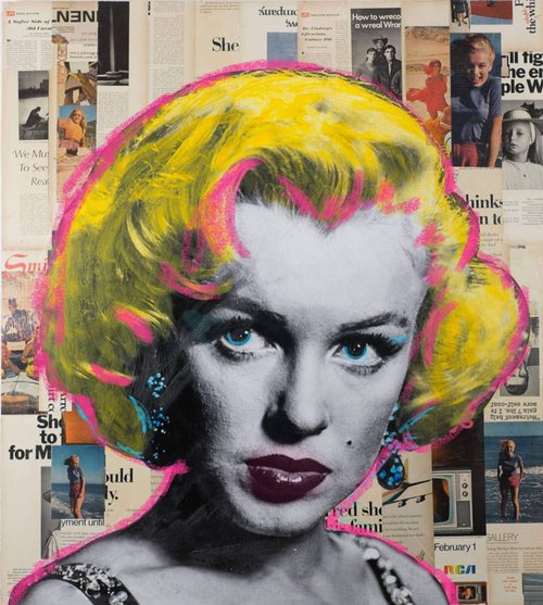 Marilyn Monroe Collage Art Painting