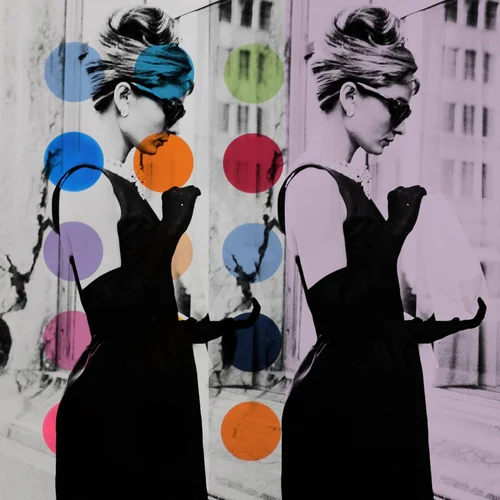 Audrey Hepburn Holly Golightly Pop Art Painting