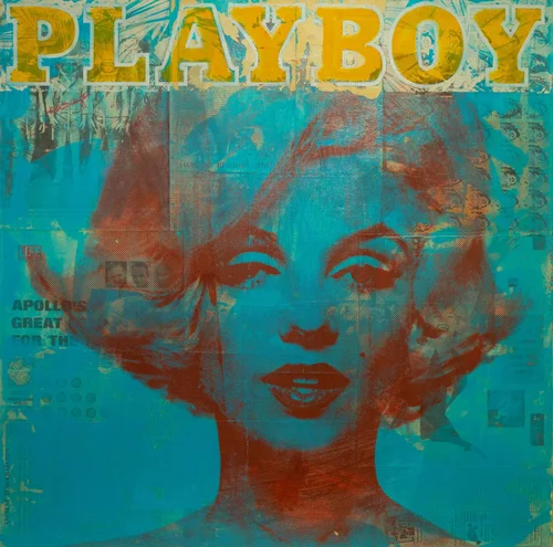 Marilyn Monroe Teal Pop Art Painting