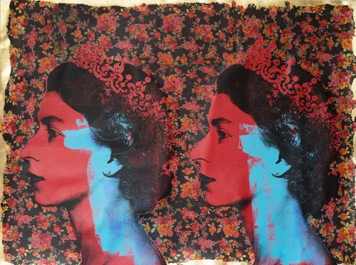 Queen Elizabeth II Collage Pop Art Painting