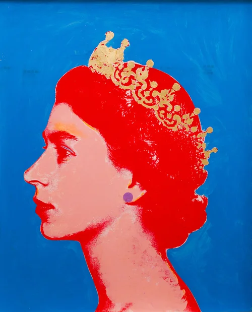 Queen Elizabeth II Pop Art Painting on Wood