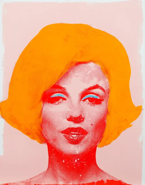 Marilyn Monroe Coral Pop Art Painting