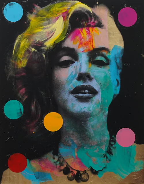 Marilyn Monroe Pop Art Painting on Aluminum