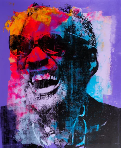 Ray Charles Paper Pop Art Print