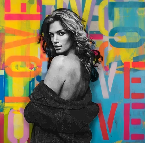 Cindy Crawford Pop Art Print