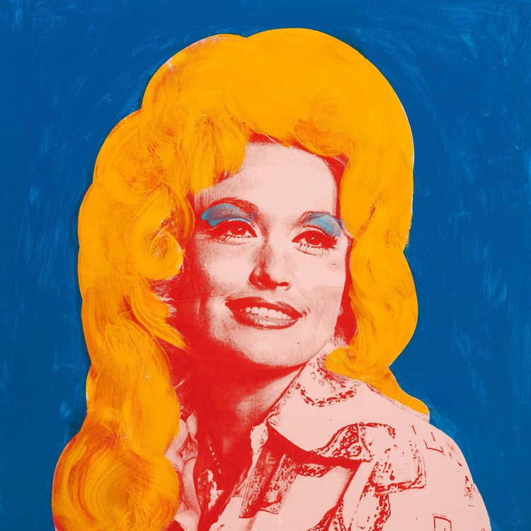 Dolly Parton 36x36 Pop Art Painting by Dallas artist Dane Shue