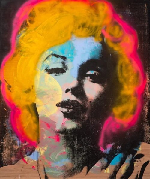 Marilyn Monroe Orange Pop Art Painting