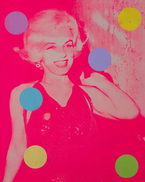 Marilyn Monroe Neon Pink Pop Art Painting