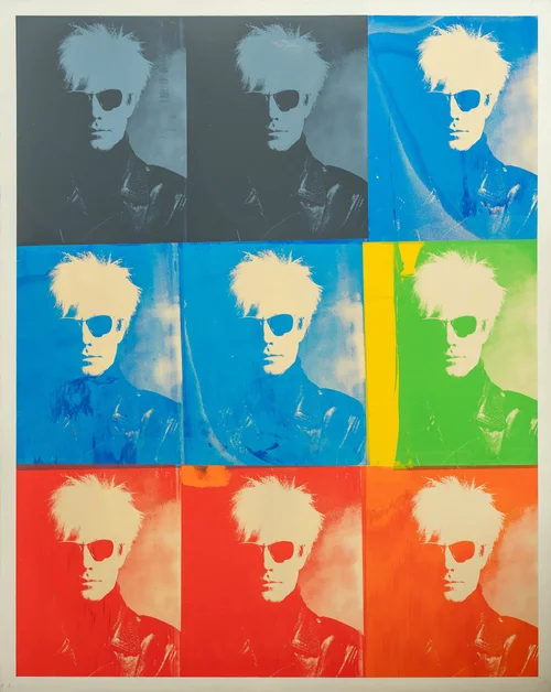 Andy Warhol Pop Art Painting on Aluminum