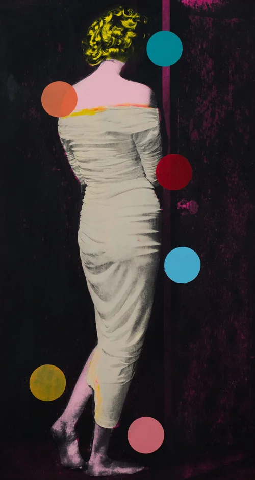 Marilyn Monroe Pop Art Painting on Matboard