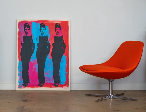 Audrey Hepburn Vintage Paper Pop Art Painting