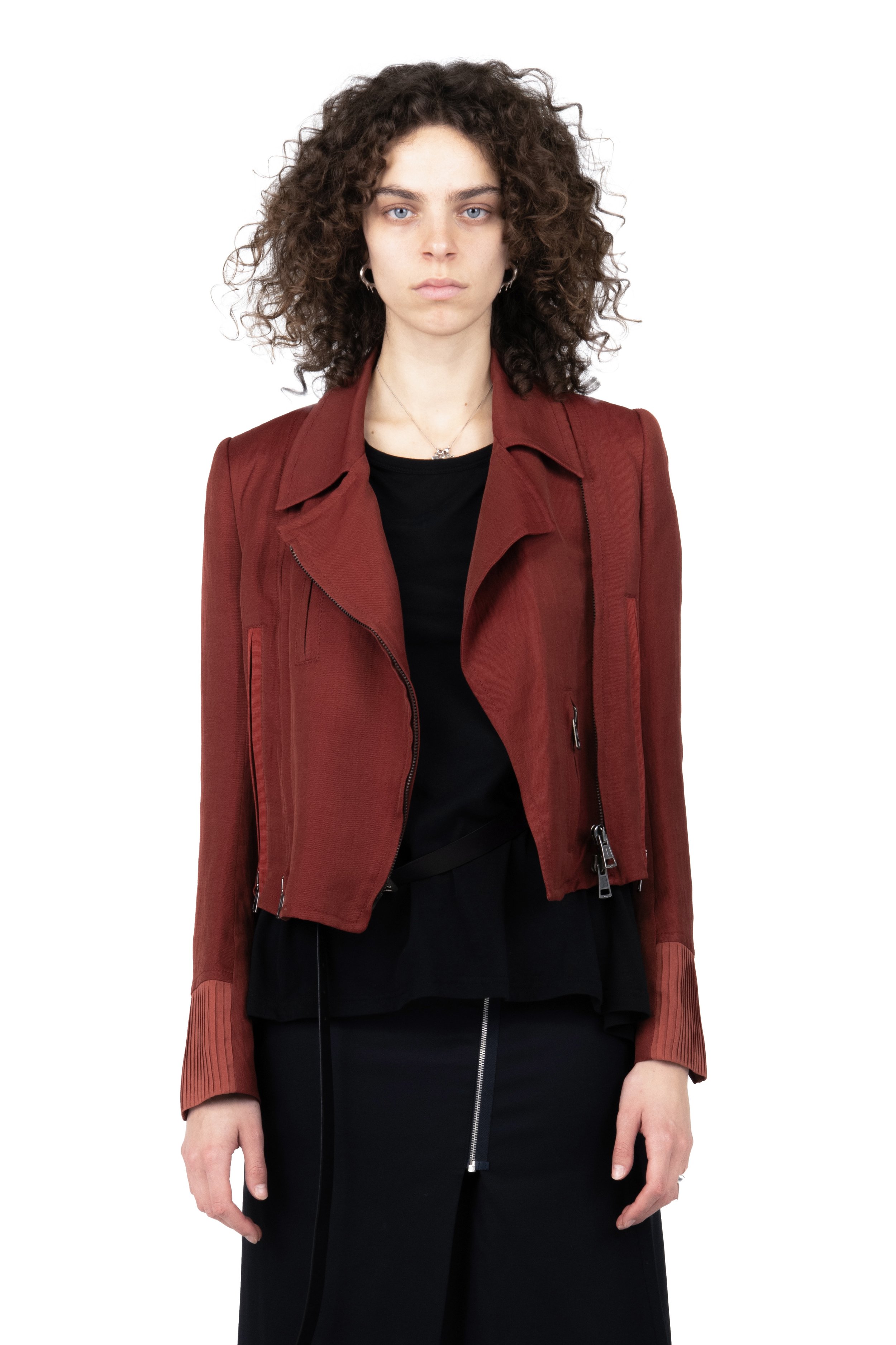 Ann Demeulemeester Red Tailored Perfecto Jacket