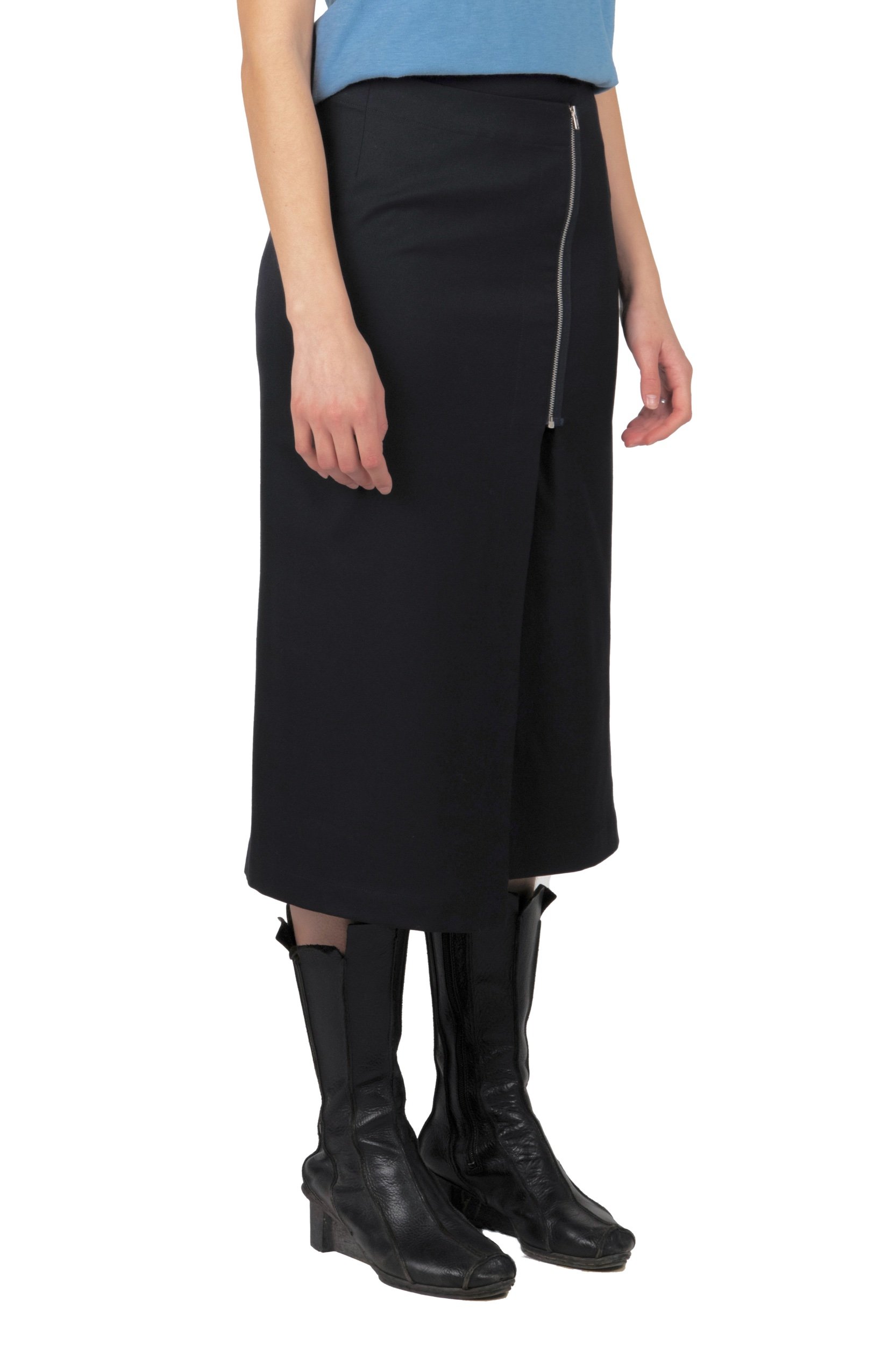 Comme des Garçons tricot dark blue midi skirt