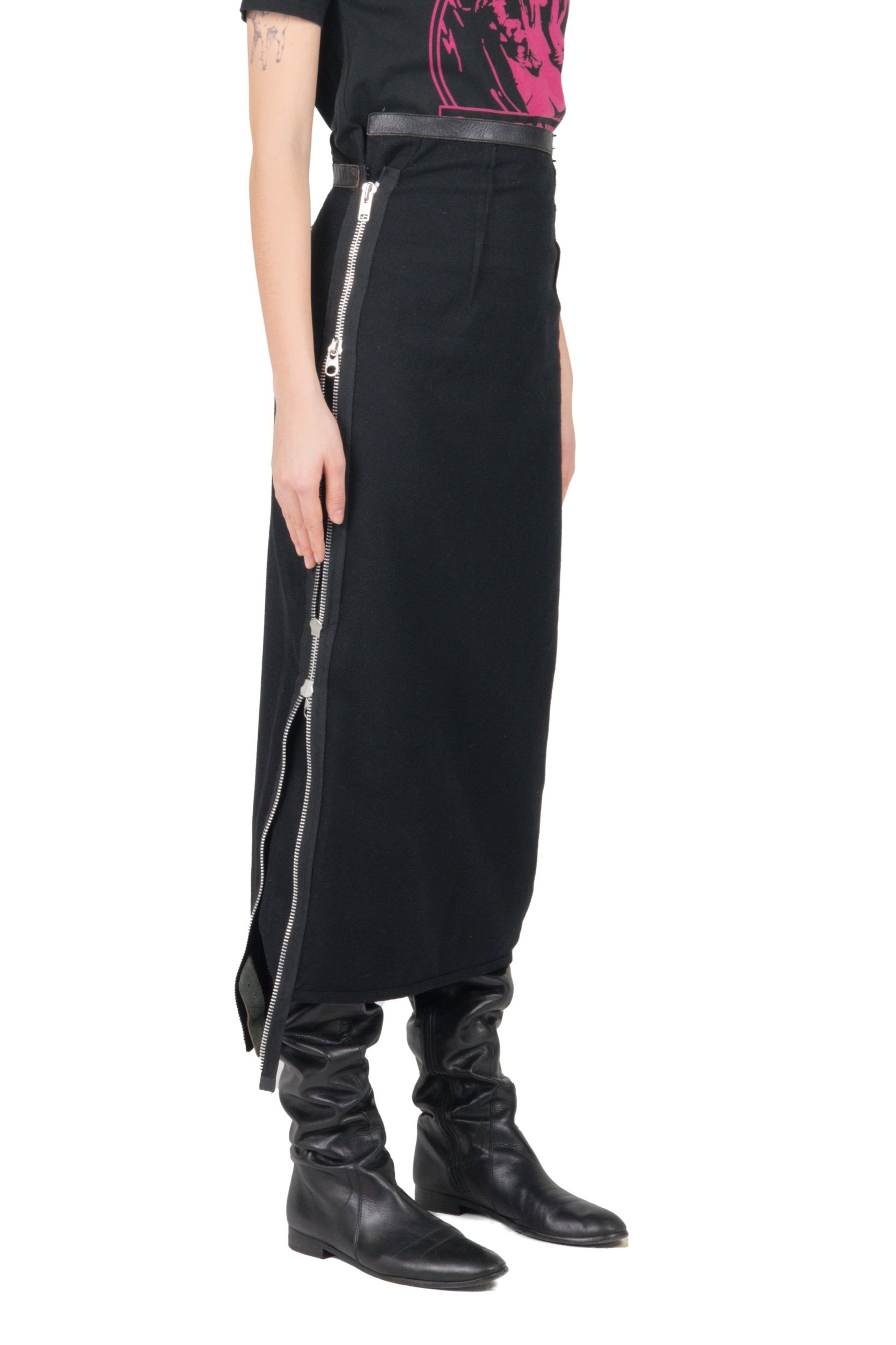 Junya Watanabe AW07 Black Modular Midi Skirt
