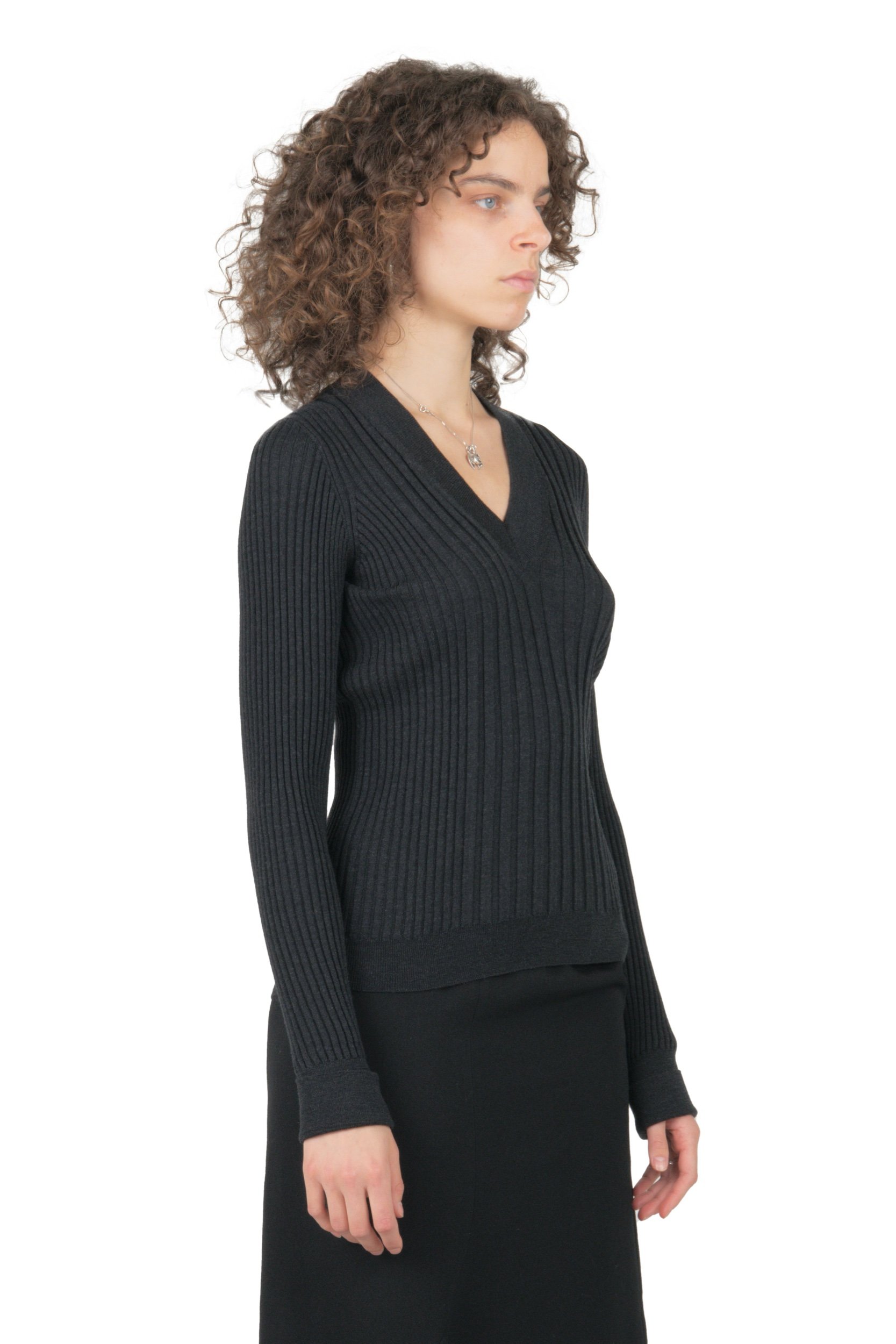 Maison Margiela Dark Grey Longsleeve Knit Sweater