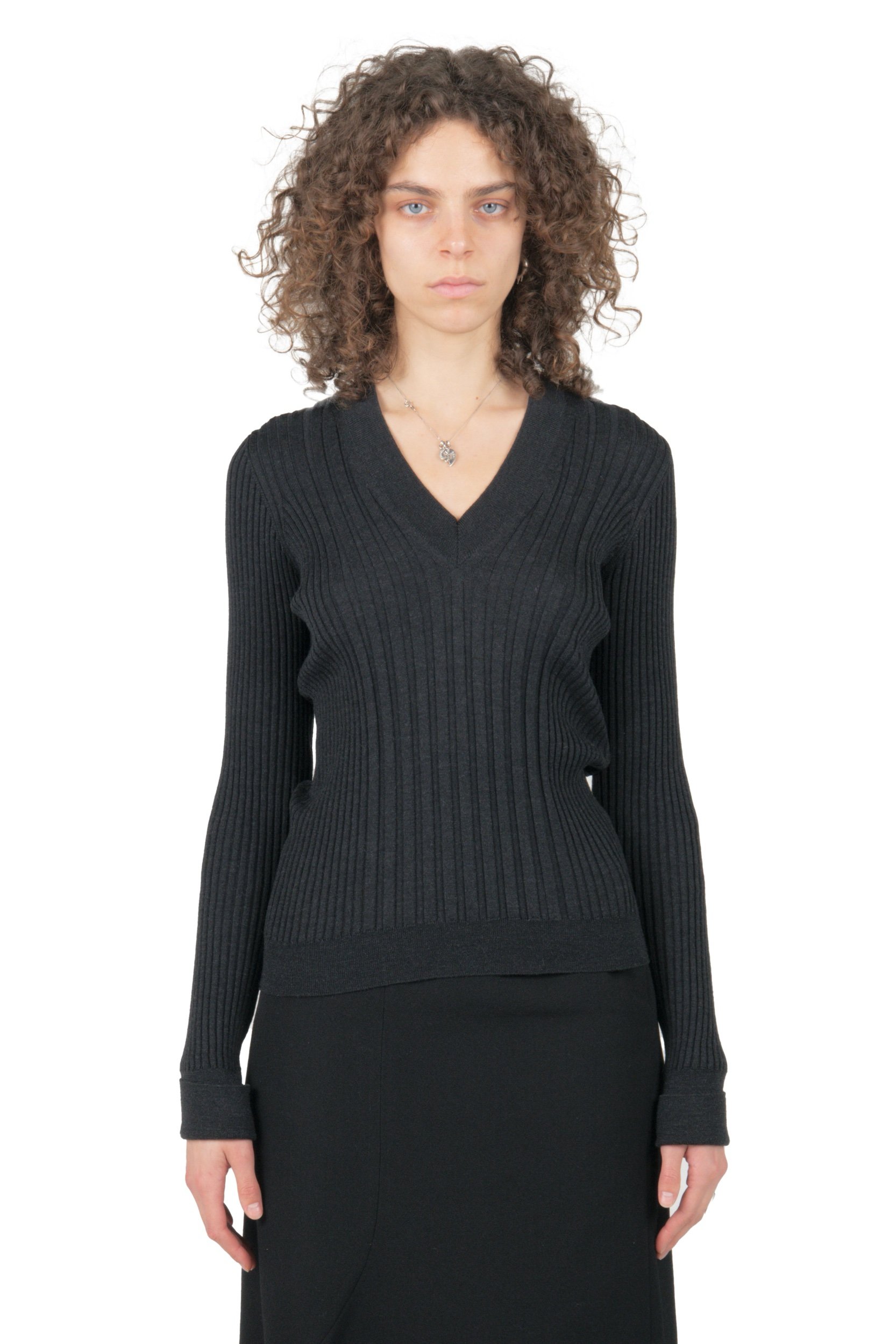 Maison Margiela Dark Grey Longsleeve Knit Sweater