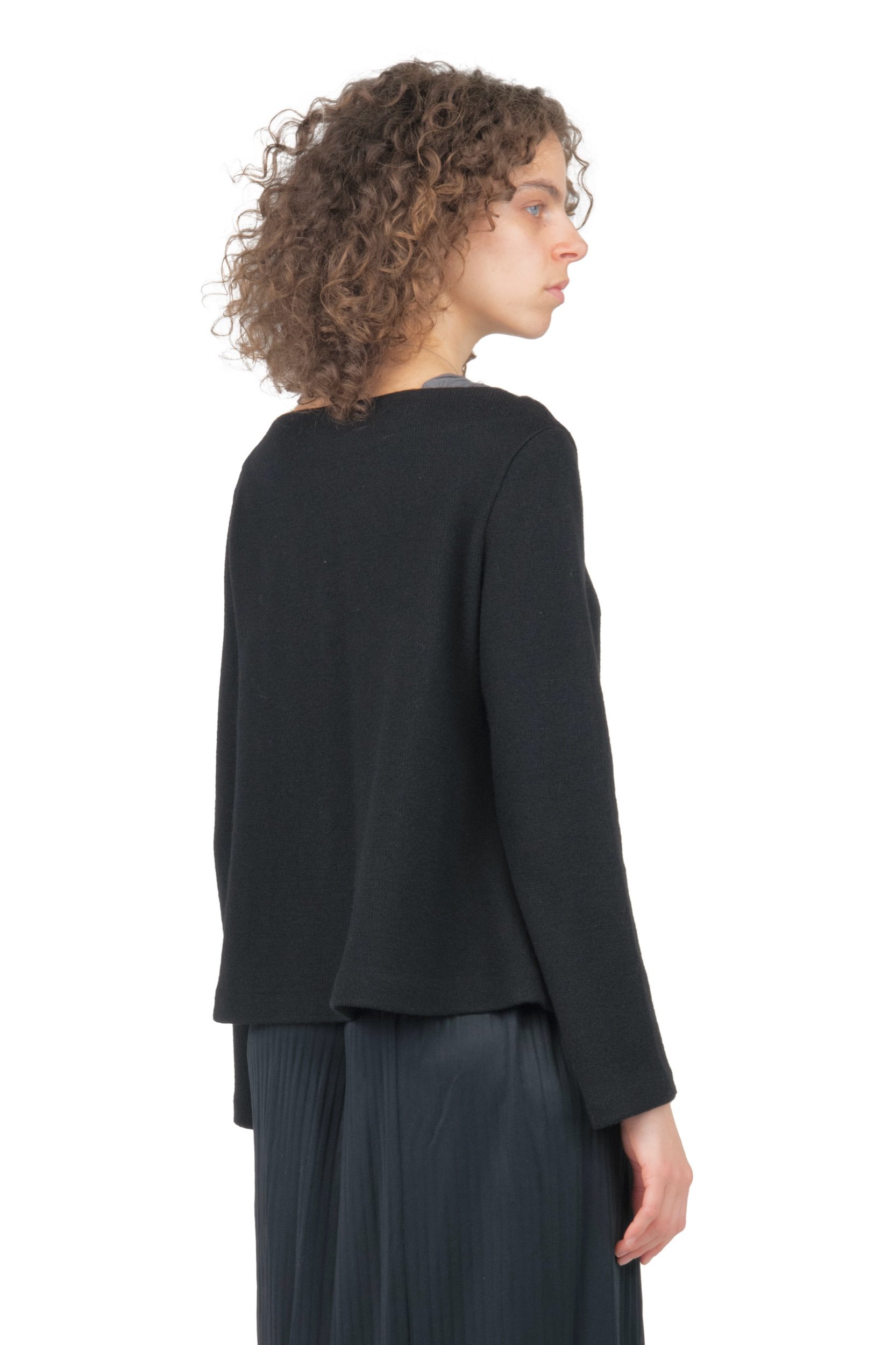 Yohji Yamamoto +Noir Open Neck Wool Jacket