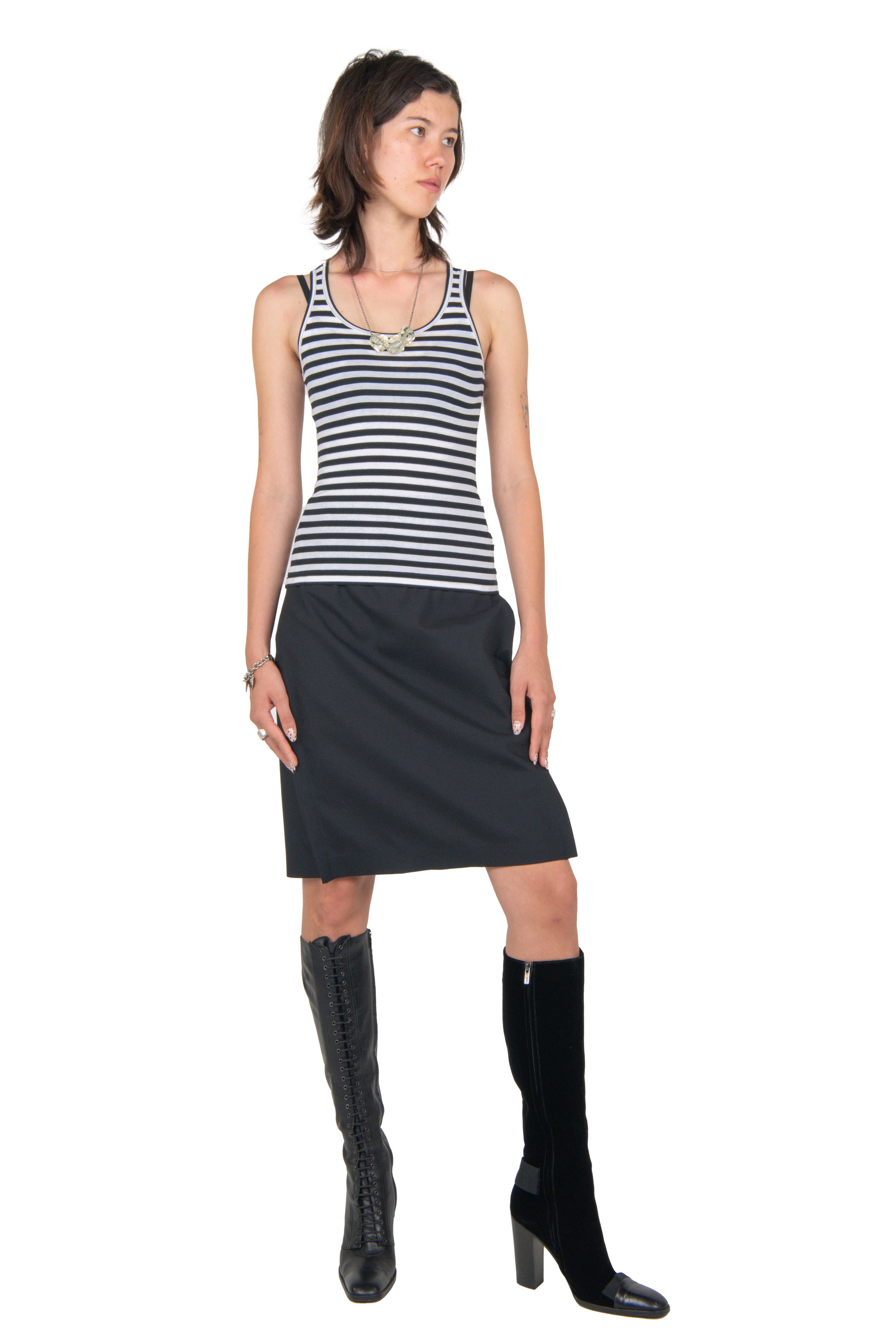Junya Watanabe Black Notch Skirt.jpg