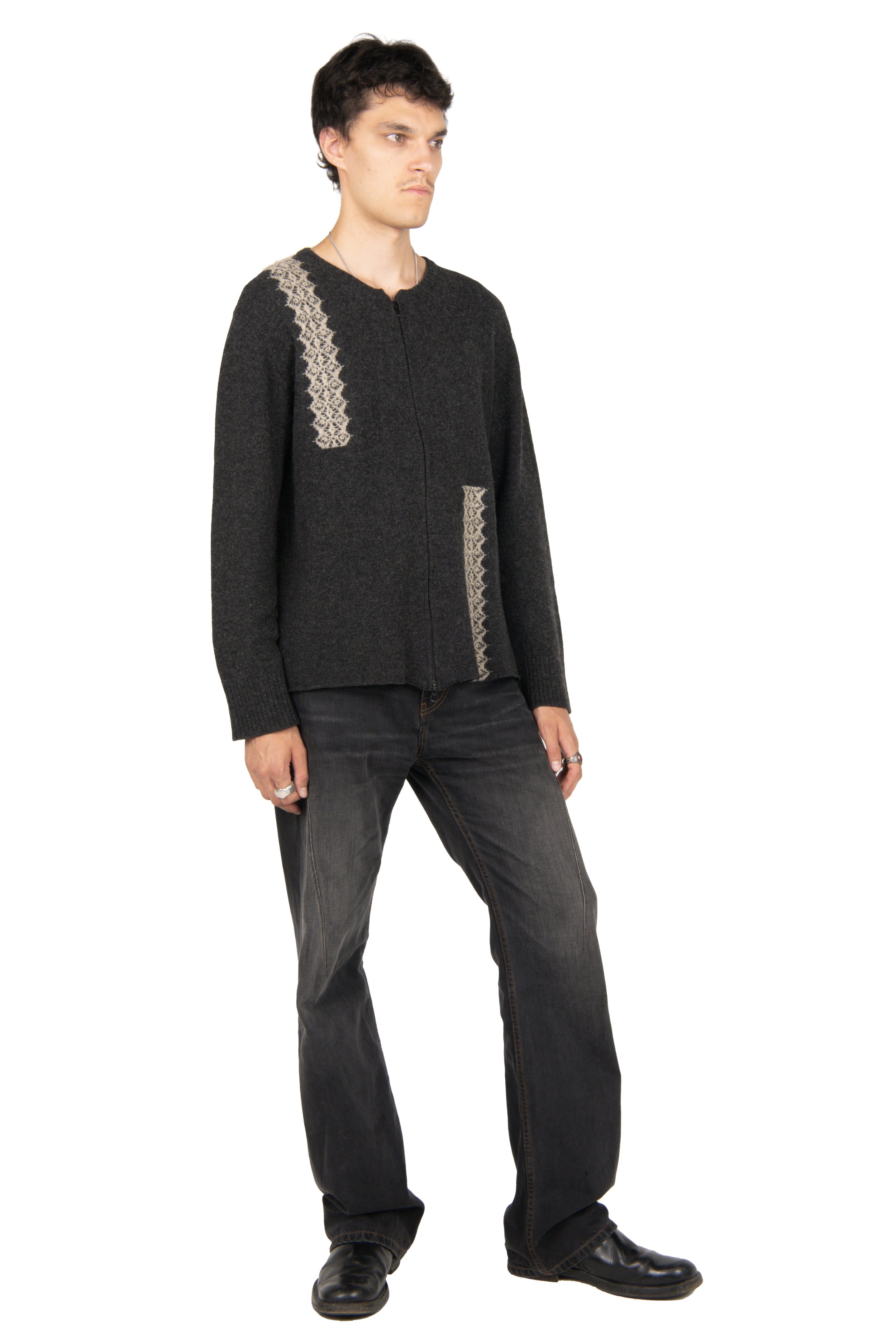 Yohji Yamamoto Y's Men Wool Zip Up Sweater.jpg