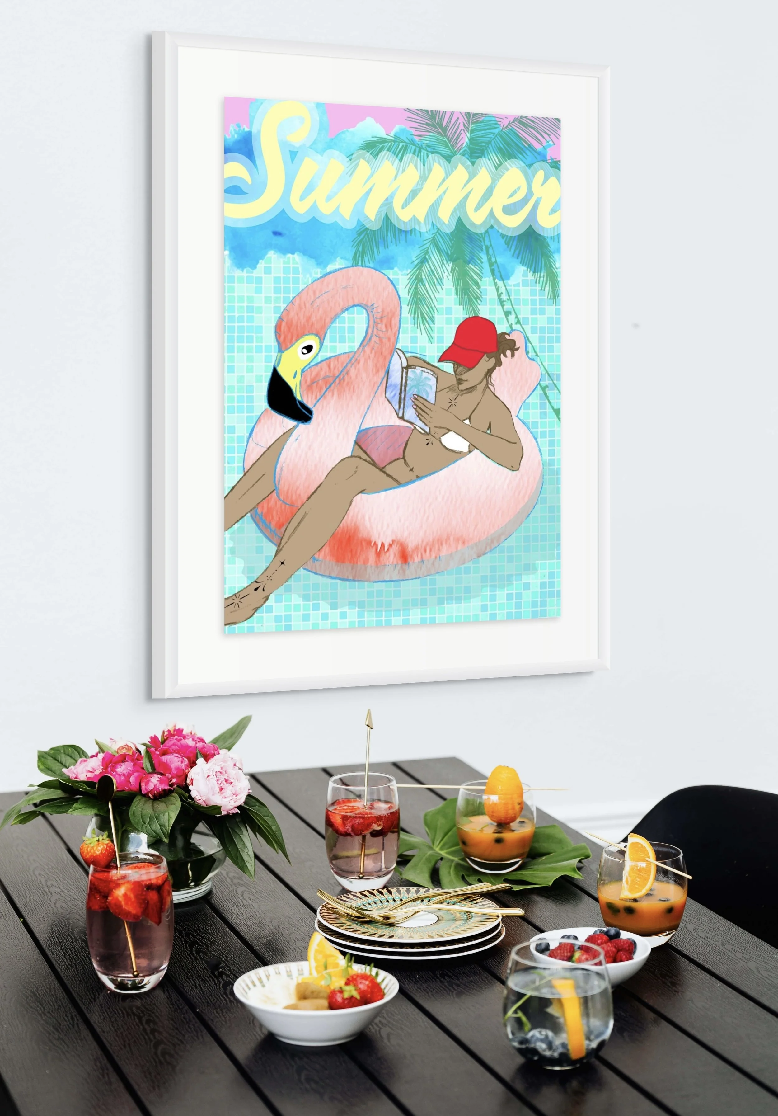 'Flamingo' - Art Print