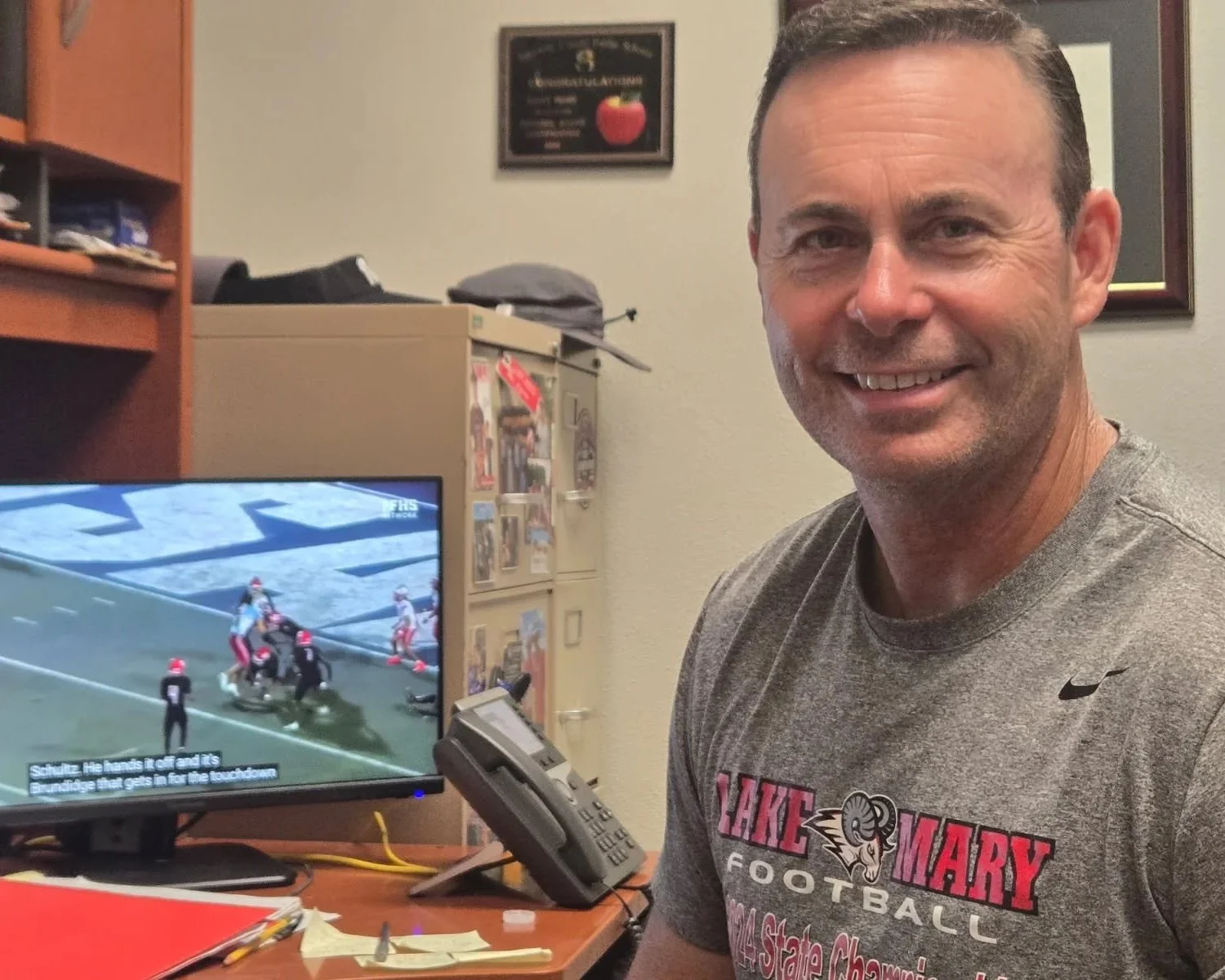 Head Football Coach Scott Perry&nbsp;of Lake Mary High School