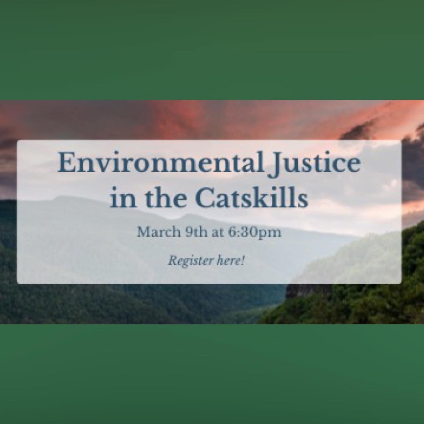 Join our friends @mountainkeeper next Wed (3/9) - 6:30pm EST for an informative look at #environmentaljustice and the issues facing our Catskill communities (registration link in bio).
&mdash;
What does environmental justice mean? Who does it affect?