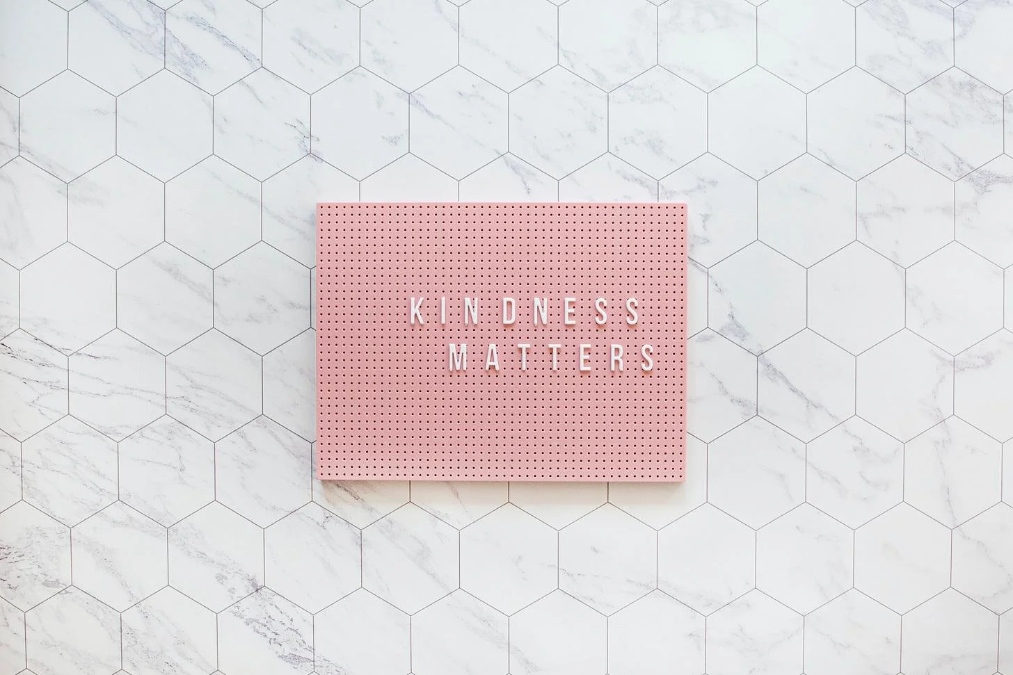 Pinboard with Kindness matters written on it