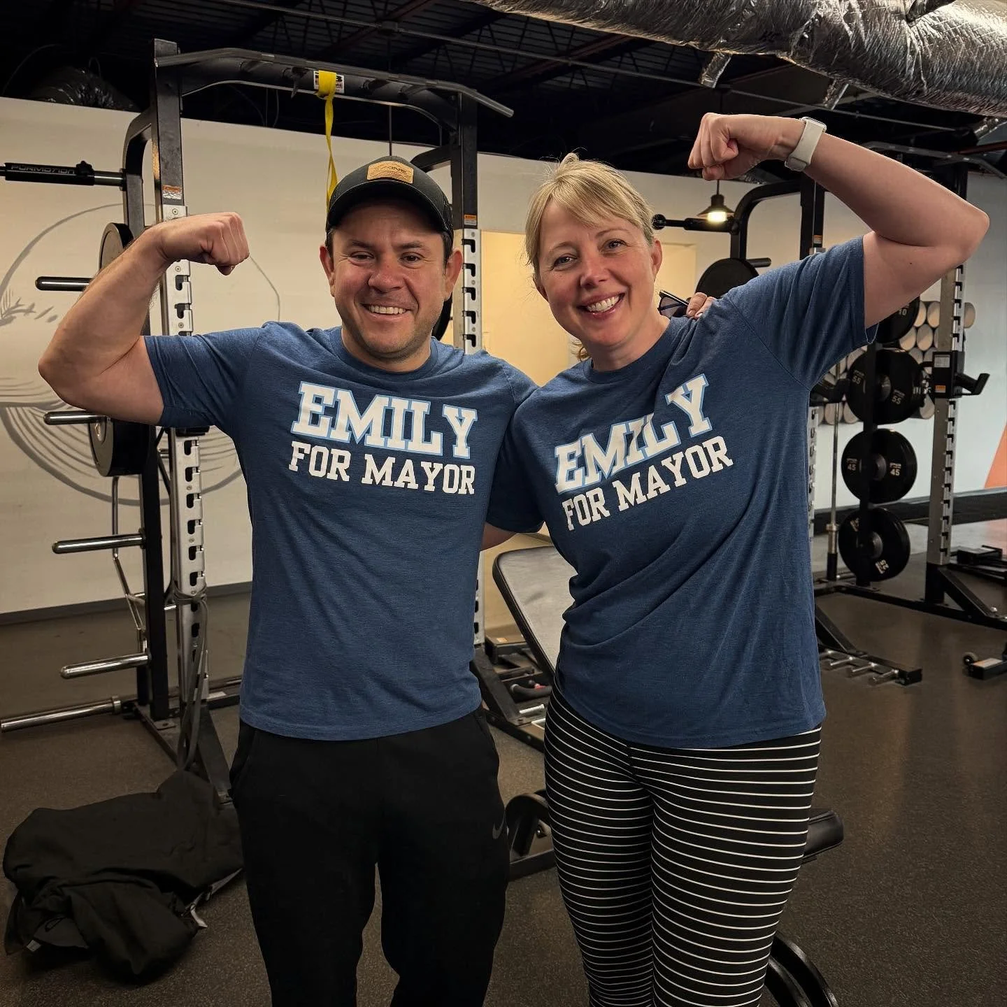 Team Emily starting the day off strong getting ready for a big day of action!