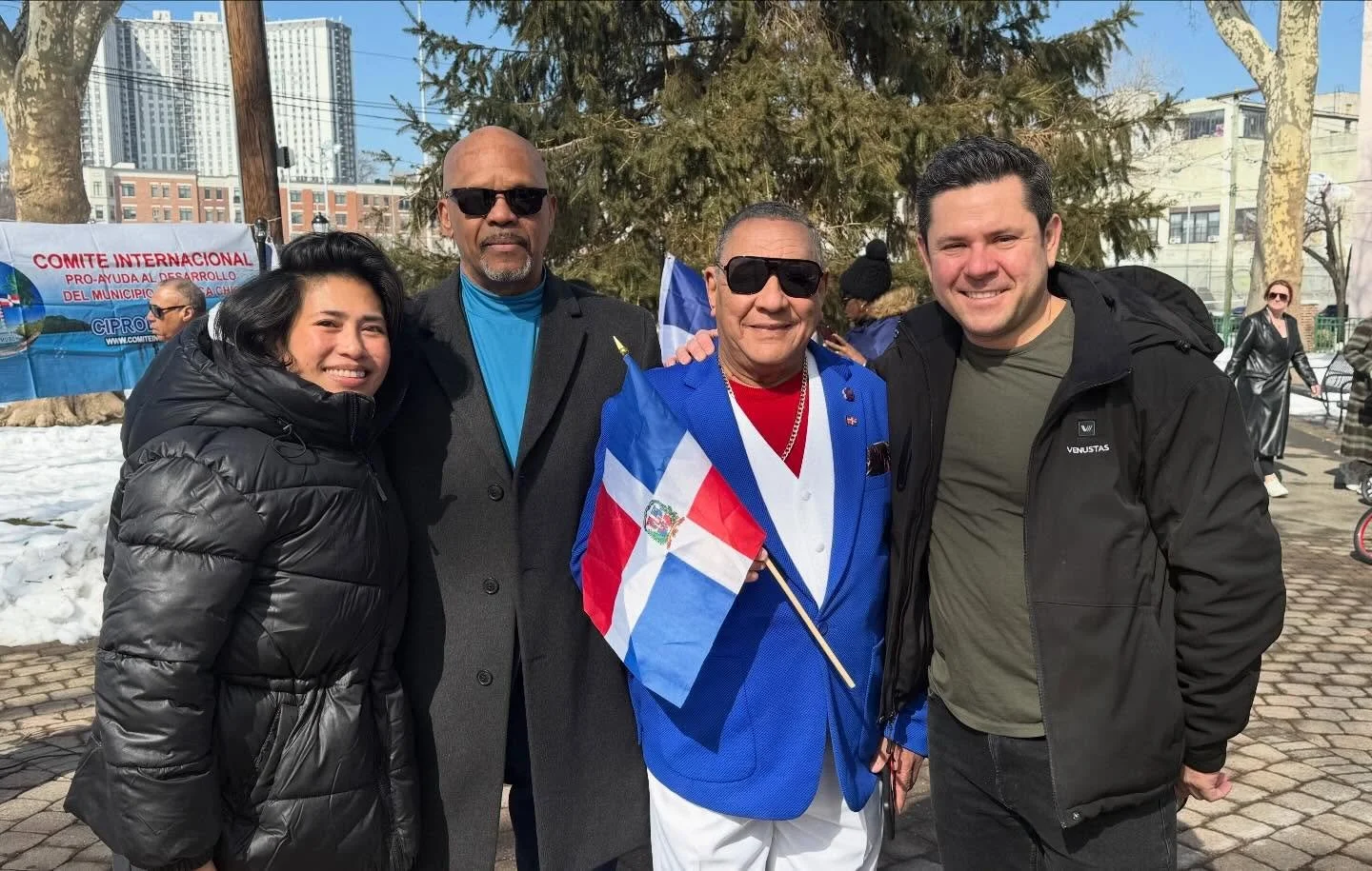 Beautiful morning at Columbus Park supporting my friends in our local Dominican community. Amazing morning for a flag raising.