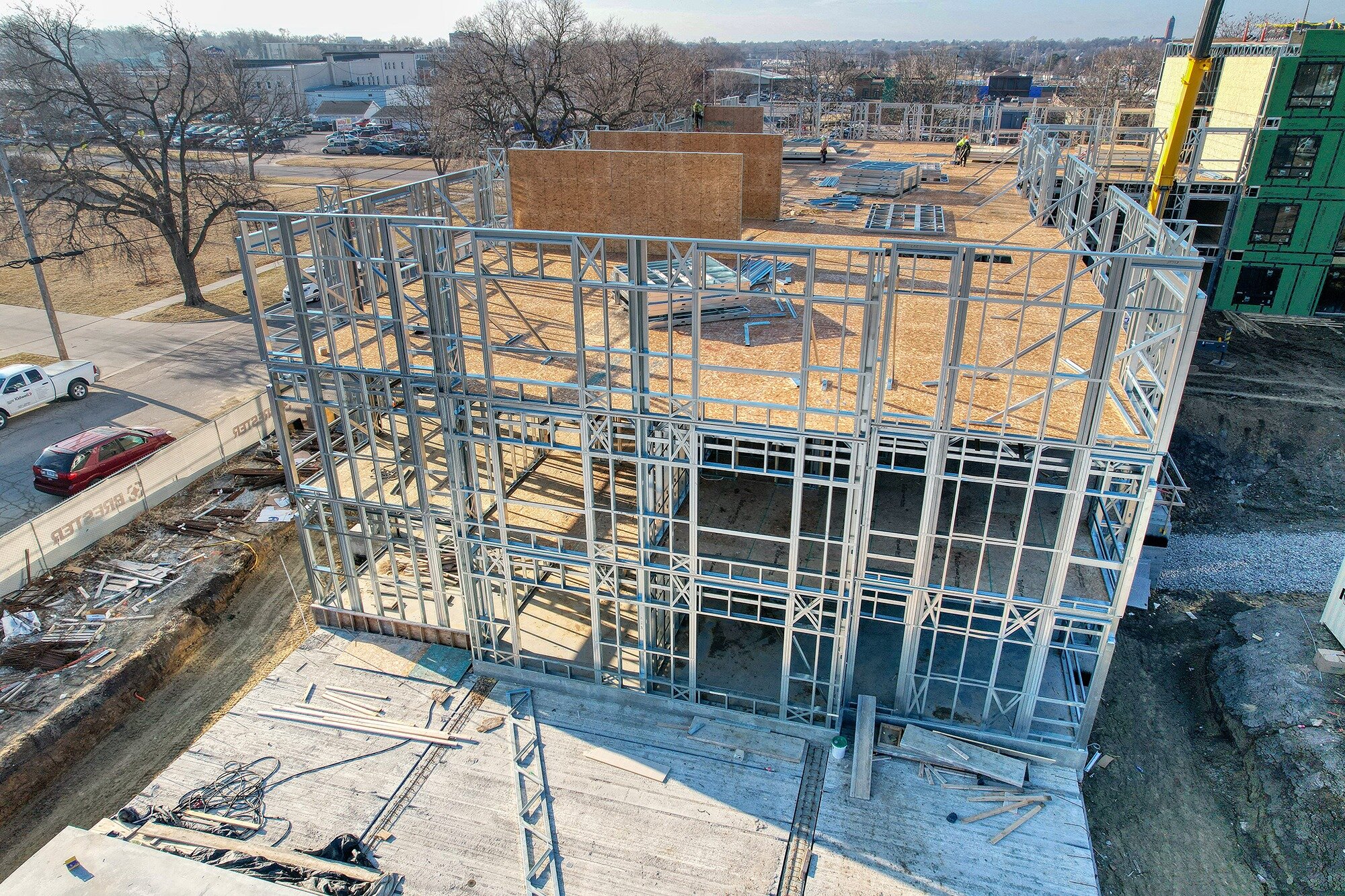 This is our Antelope Apartment project in Lincoln, Nebraska, where we are demonstrating how the construction industry is light-gauge steel (LGS).

Foundry Fabrication &amp; Supply specialize in custom prefab walls, floor systems, and roofing systems 
