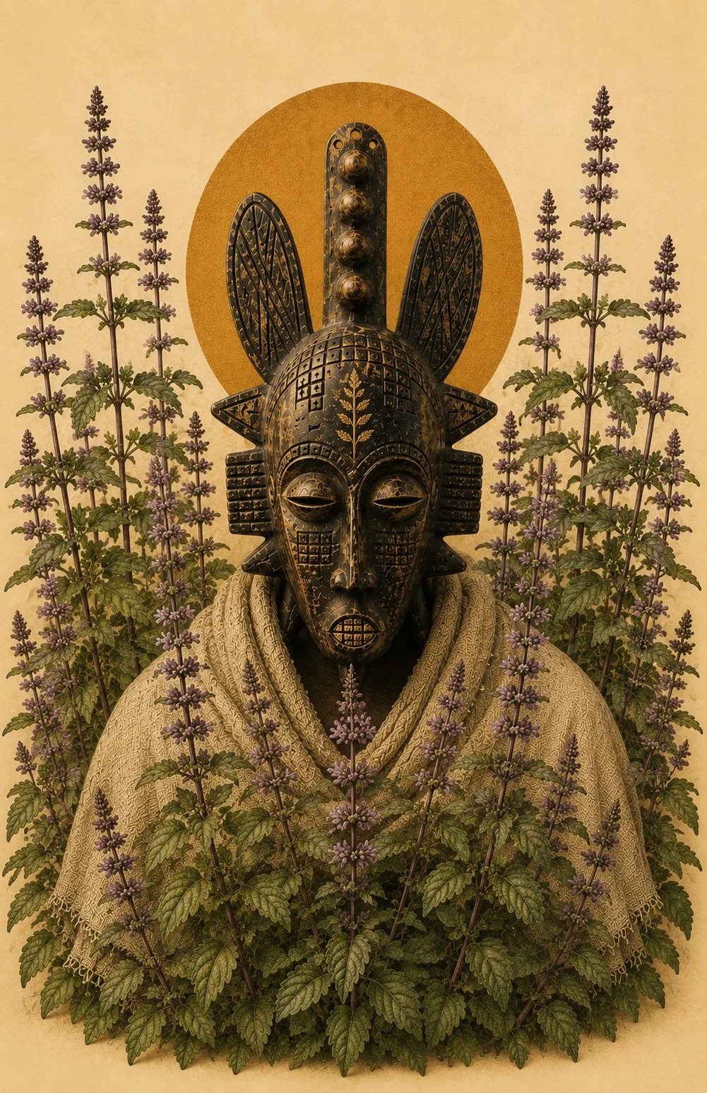 Tulsi  (Portraits of the Carried)   |   Size 13in x 19in   |   Digital collage, Archival pigment print  |   Edition of 15 + 2 AP   |   2026