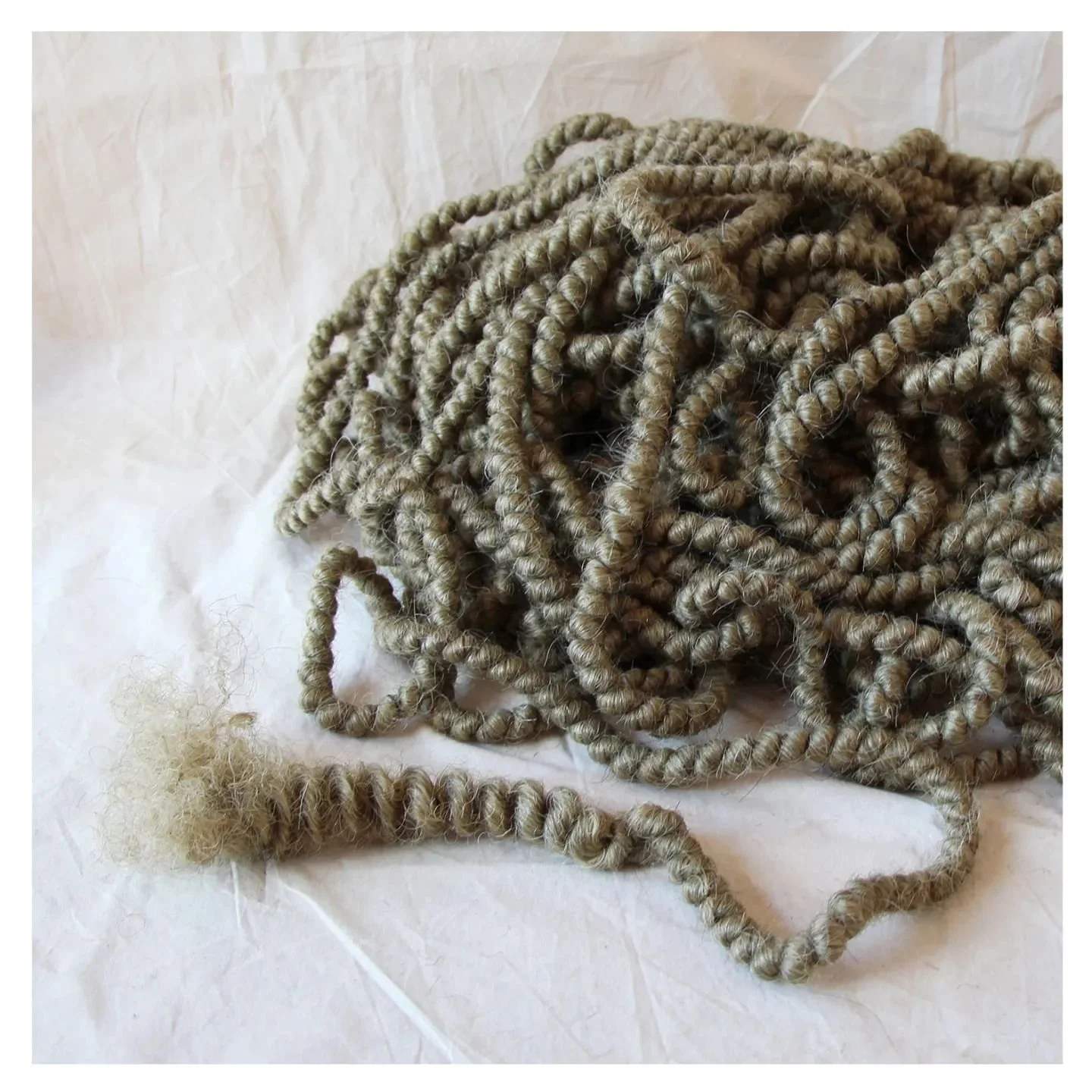 After a few months of waiting this blonde tail hair from France has finally arrived! It is so exciting to have this here in America as we lack many of the traditional upholstery materials that are available in Europe. This wasn't always the case. @br