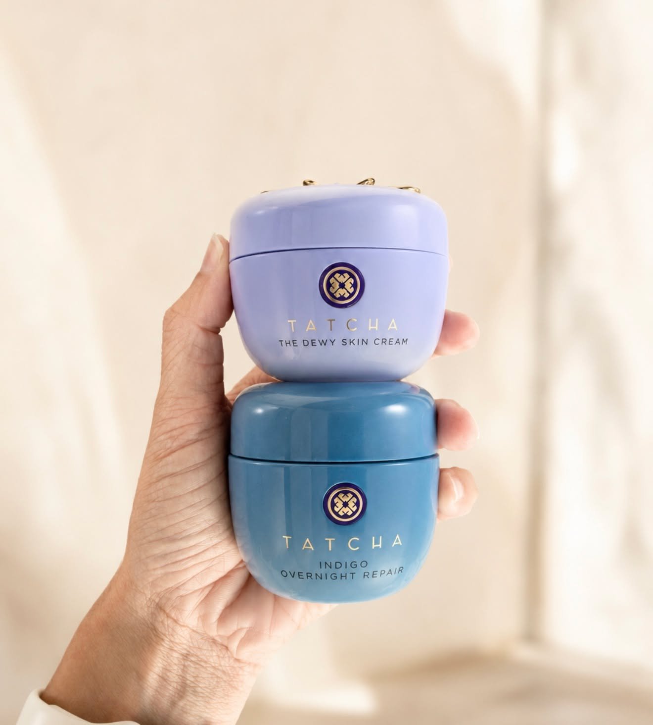I&rsquo;ve been using both of these @tatcha creams for a month now, and they&rsquo;ve quickly become two of my favorite skincare products. My skin has been so soft! 💜

✨ The Dewy Skin Cream gives me rich moisture and that soft, glowy look.

🌙 Indig