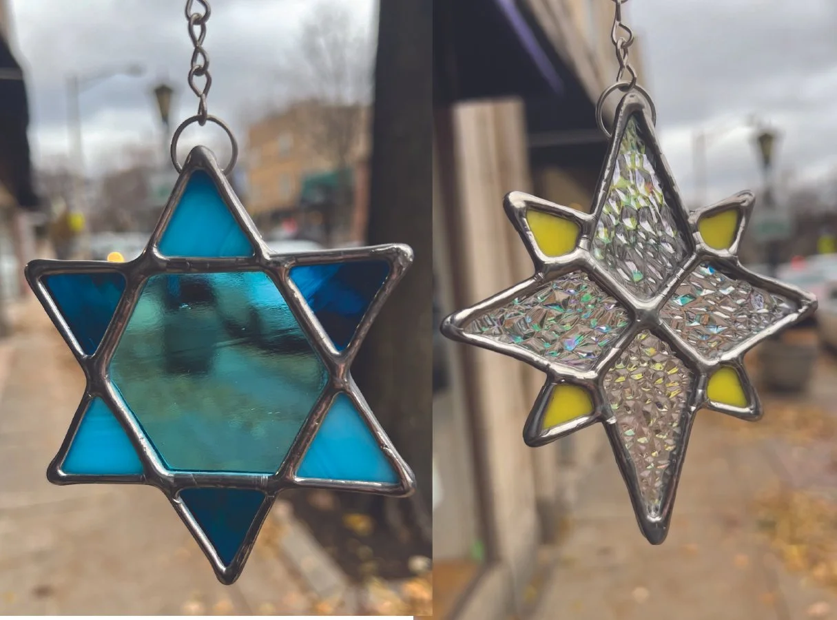 Beautiful stained glass sun catcher pine and christmas tree to make your own art