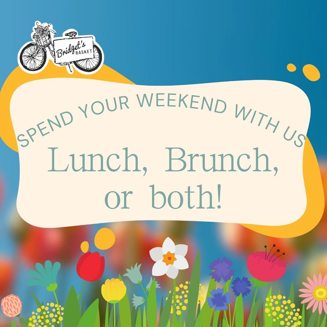 🌷Spend your weekend with us!🌷

Lunch tomorrow 11-2:30

Brunch Sunday 10-2:30