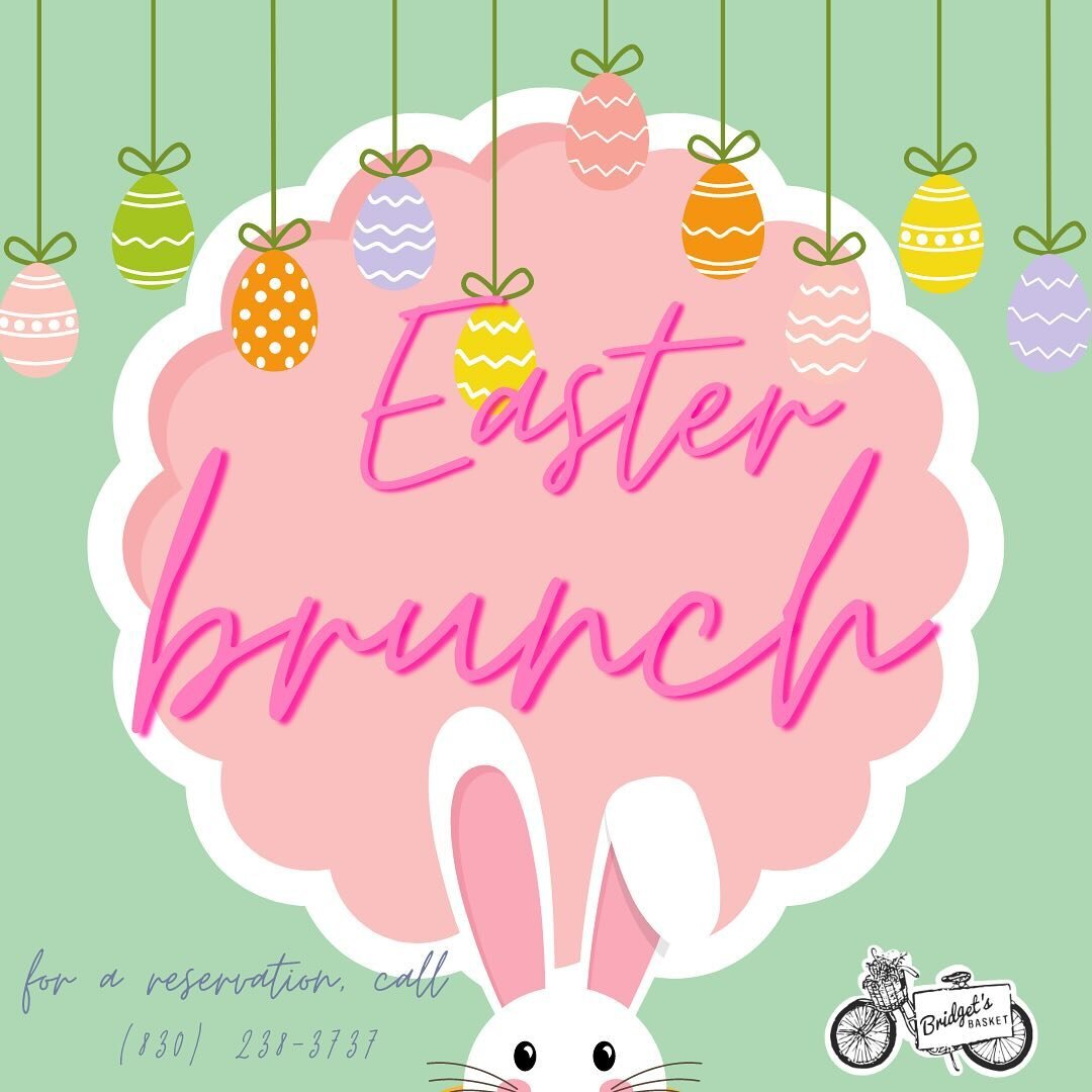 Easter Brunch, this Sunday! 🐣

Reservations are highly recommended! You can make a reservation by calling our number! 

(830) 238-3737

We hope to see you there!