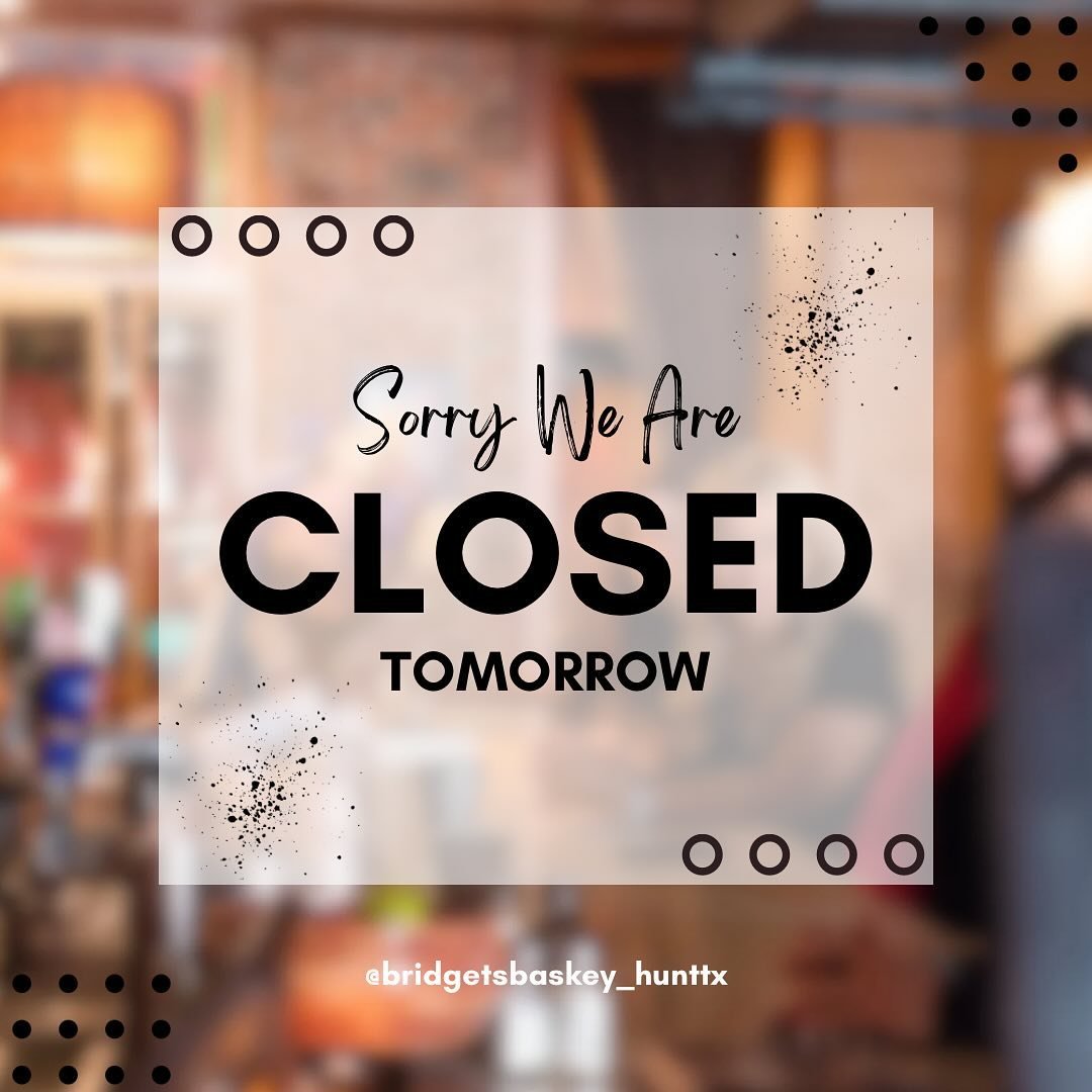The Restaurant and the Market will be closed all day tomorrow for a special event!

We look forward to seeing y&rsquo;all for lunch and brunch Friday-Sunday!🫶