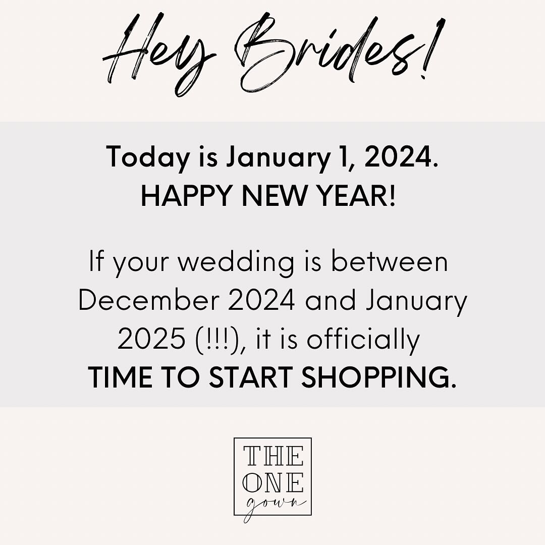 Calling all late 2024 and early 2025 brides: you&rsquo;re OFFICIALLY ON THE CLOCK. 

💥Ready to start shopping but not sure how to begin? 
💥Already started shopping but overwhelmed with the process?
💥Stuck in your search and ready to just have your