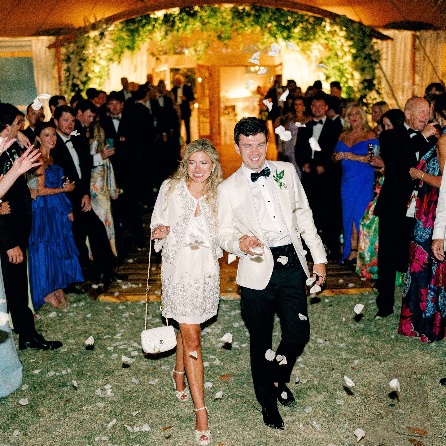 When my sweet bride told me she wanted a &ldquo;going away suit&rdquo; for the wedding exit, I knew in my heart of hearts what I wanted her to fall in love with, and luckily it was the first and ONLY option she tried. That vintage set was meant for y
