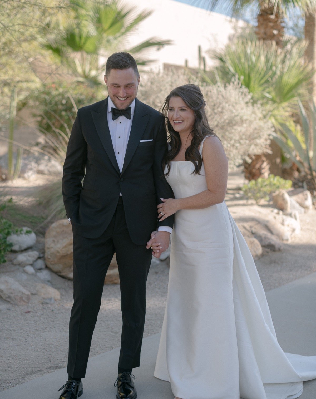 A First Look for the ages, Brigitta &amp; Luke exchanged private words against a classic Palm Springs backdrop. Trust me when I say that there was truly not a dry eye within a mile. Love you guys so, so much.

Planning + Design: @acharmingfete 
Photo