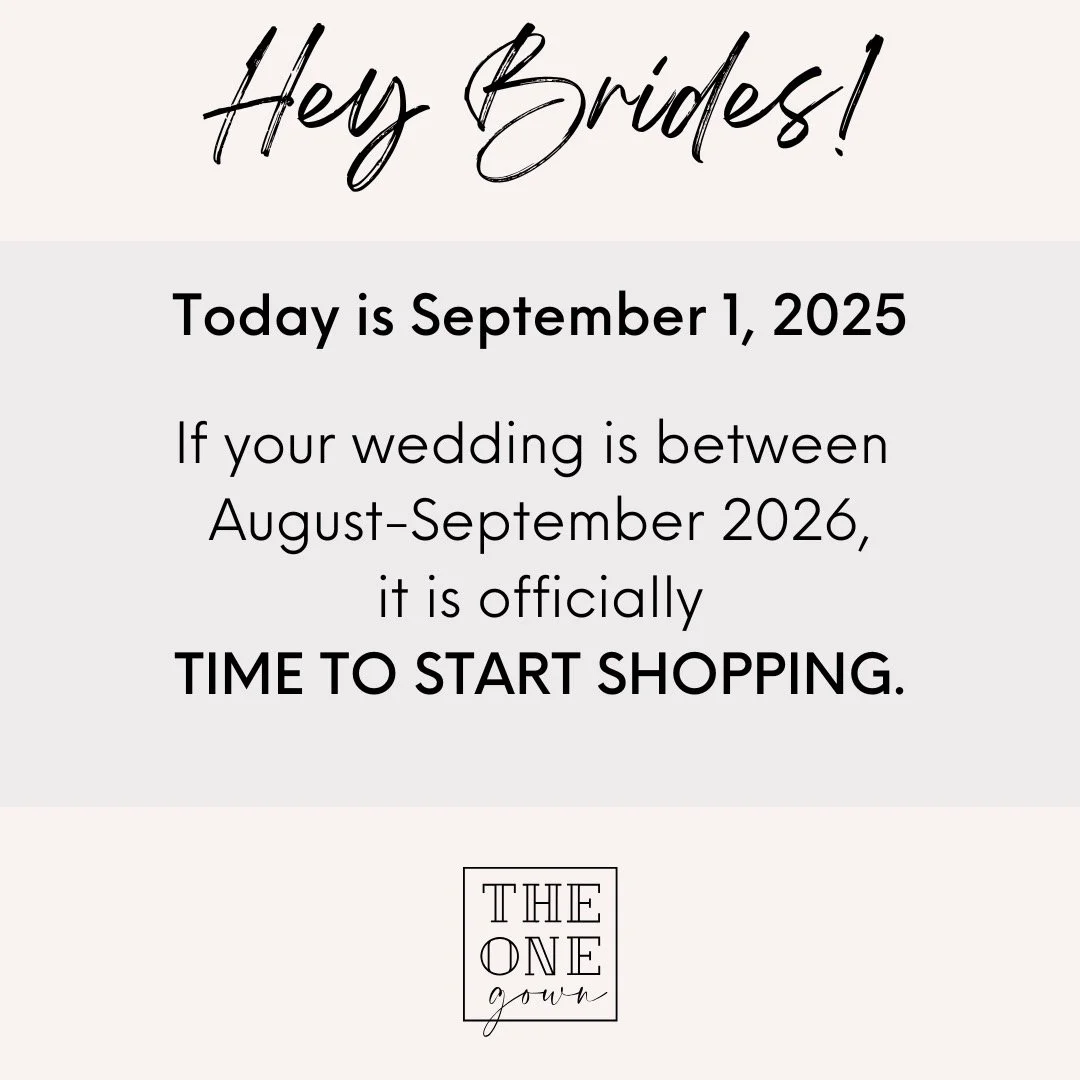 Calling all early Autumn 2026 brides: you&rsquo;re officially on the clock! 

Why &ldquo;so early&rdquo; you ask? The timeline for actually shopping for, purchasing and producing the gown of your dreams&mdash;without rush fees!&mdash;calls for some l