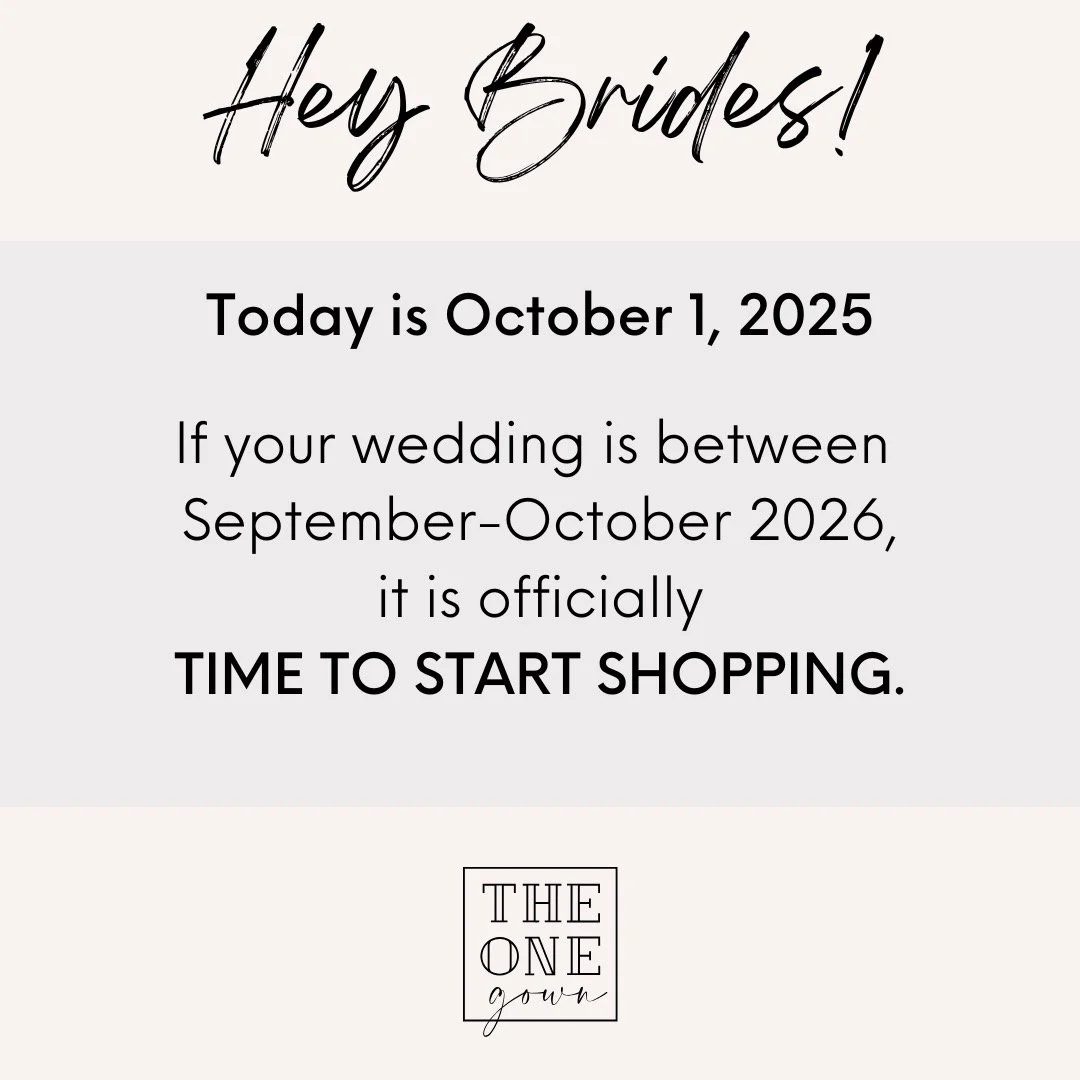 Calling all Fall 2026 brides: you&rsquo;re officially on the clock! 

Why &ldquo;so early&rdquo; you ask? The timeline for actually purchasing and producing the gown of your dreams&mdash;without rush fees!&mdash;calls for some lead time, especially w