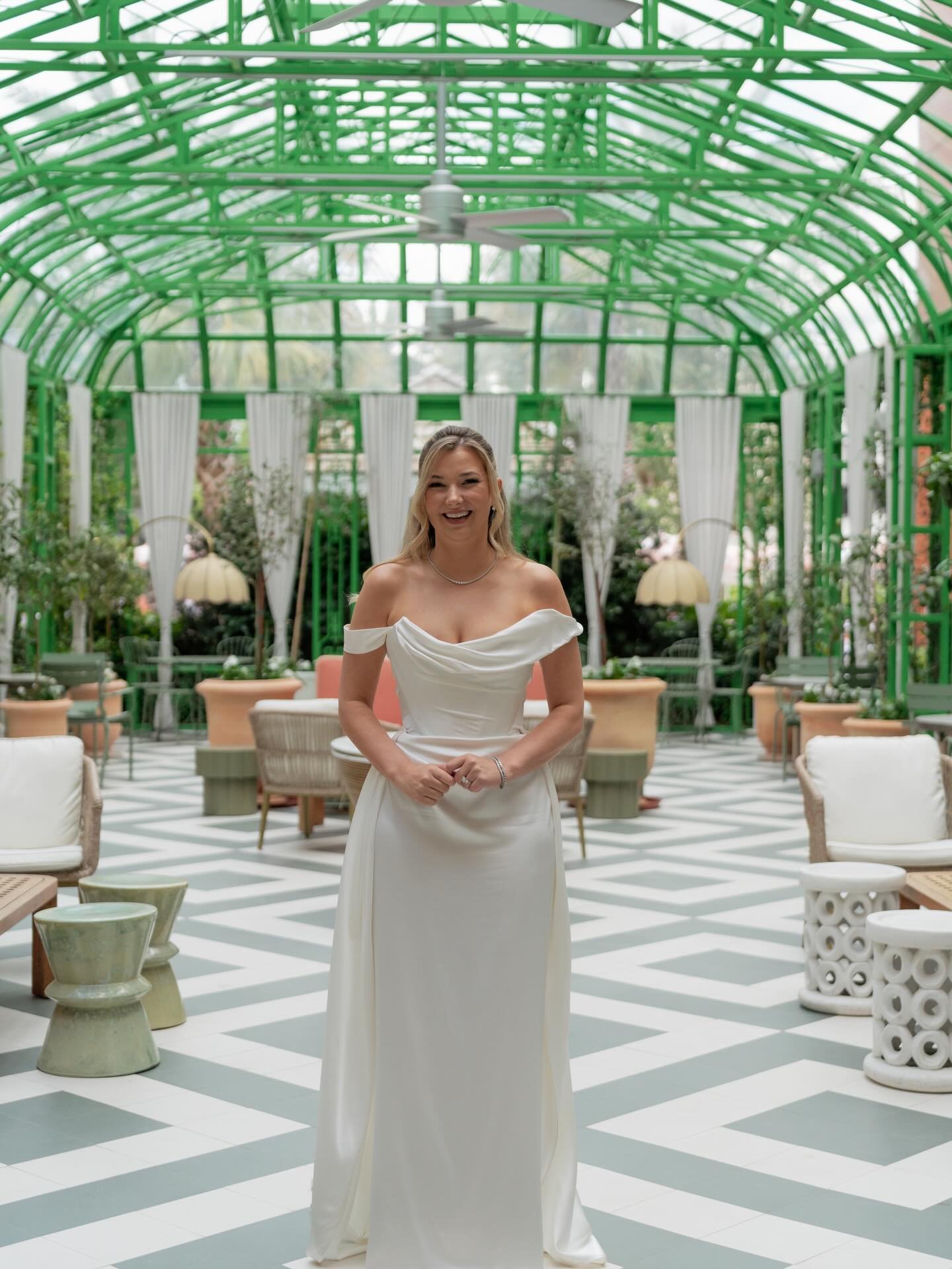 Shades of green set the tone for Brooke &amp; Dalton&rsquo;s wedding at the historic Ford Field and River Club just outside Savannah&mdash;the perfect palette to show off the &ldquo;classic yet cool&rdquo; gown my bride selected during our shopping j