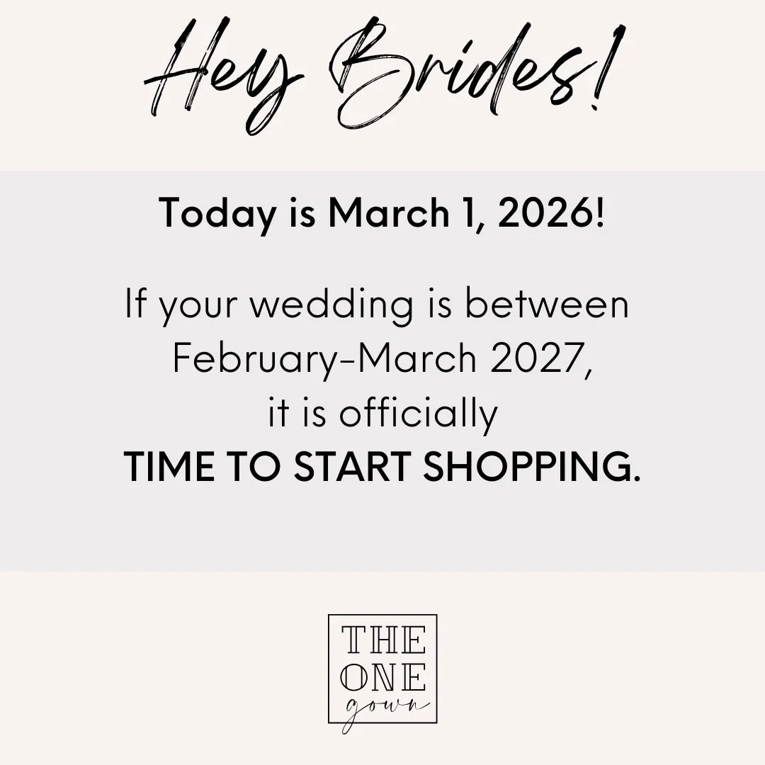 Calling all Spring 2027 brides: you&rsquo;re officially on the clock! 

Why &ldquo;so early&rdquo; you ask? The timeline for actually purchasing and producing the gown of your dreams&mdash;without rush fees!&mdash;calls for some lead time. 

💥Ready 