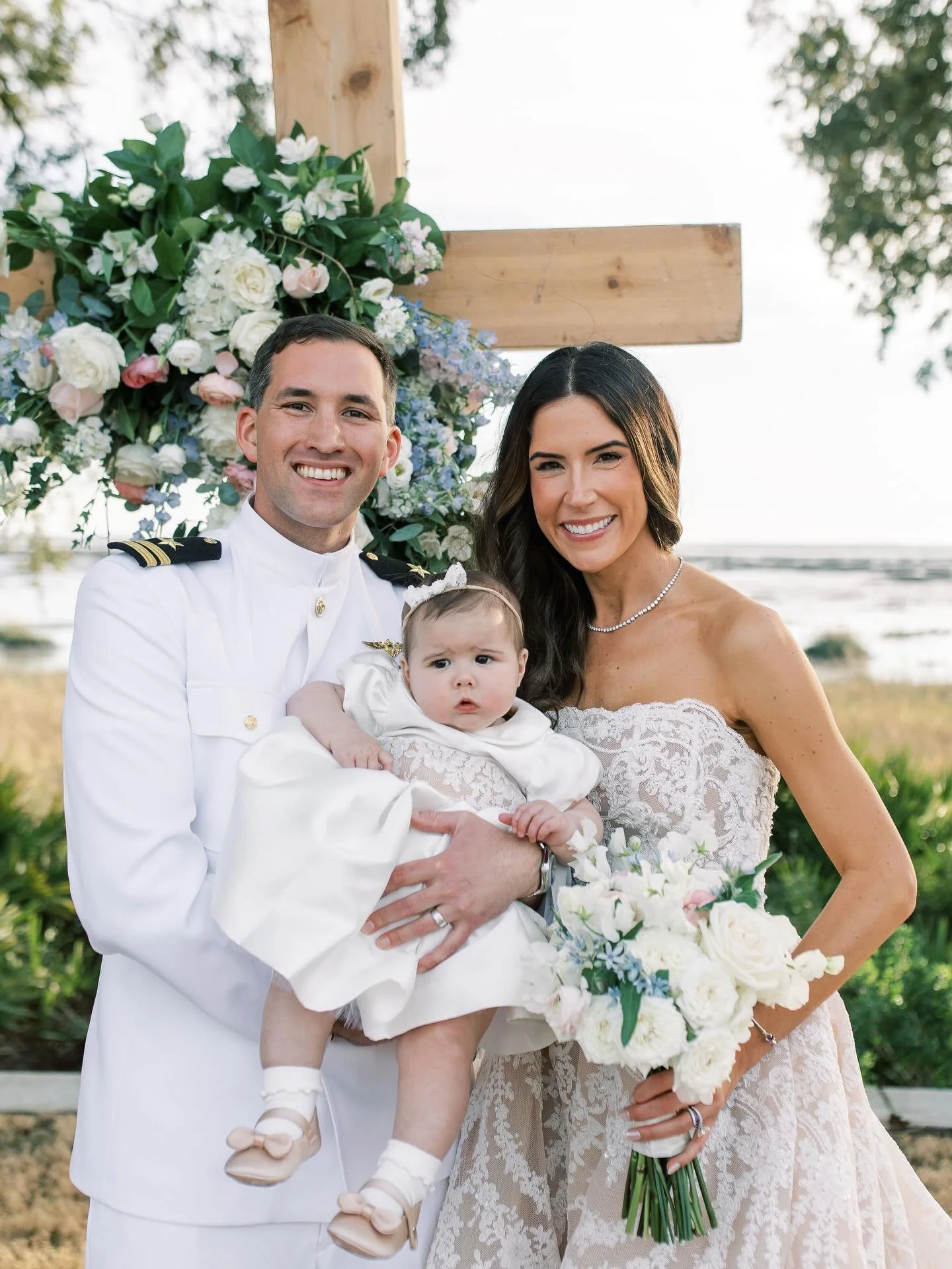 M + A had the most beautiful coastal wedding under live oaks on Amelia Island, Florida. Navy dress whites and a saber arch, a bespoke dress for their beautiful daughter, the most radiant (and kind, cool, funny, smart!!) bride&hellip; so happy for thi