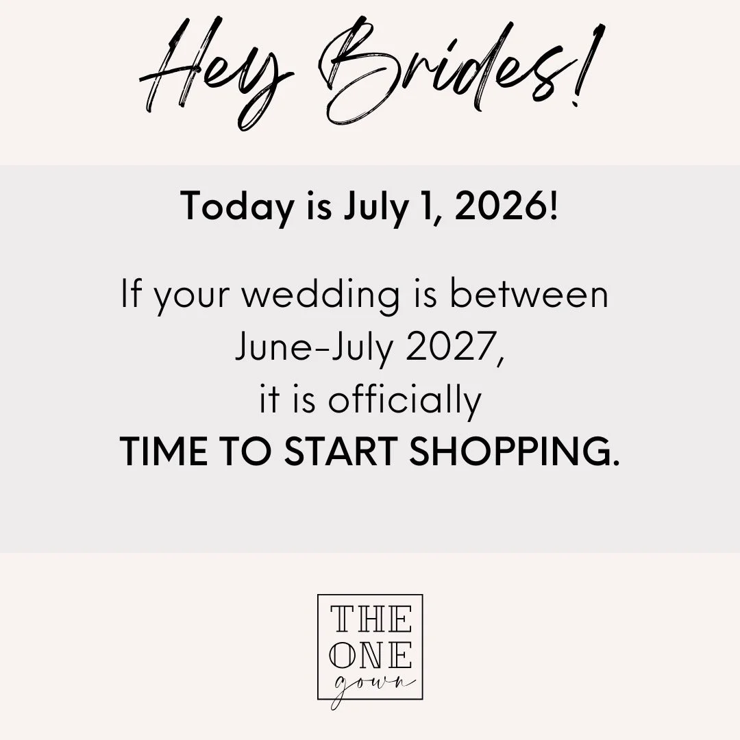 Calling all Summer 2027 brides: you&rsquo;re officially on the clock! 

Why &ldquo;so early&rdquo; you ask? The timeline for actually purchasing and producing the gown of your dreams&mdash;without rush fees!&mdash;calls for some lead time. 

💥Ready 