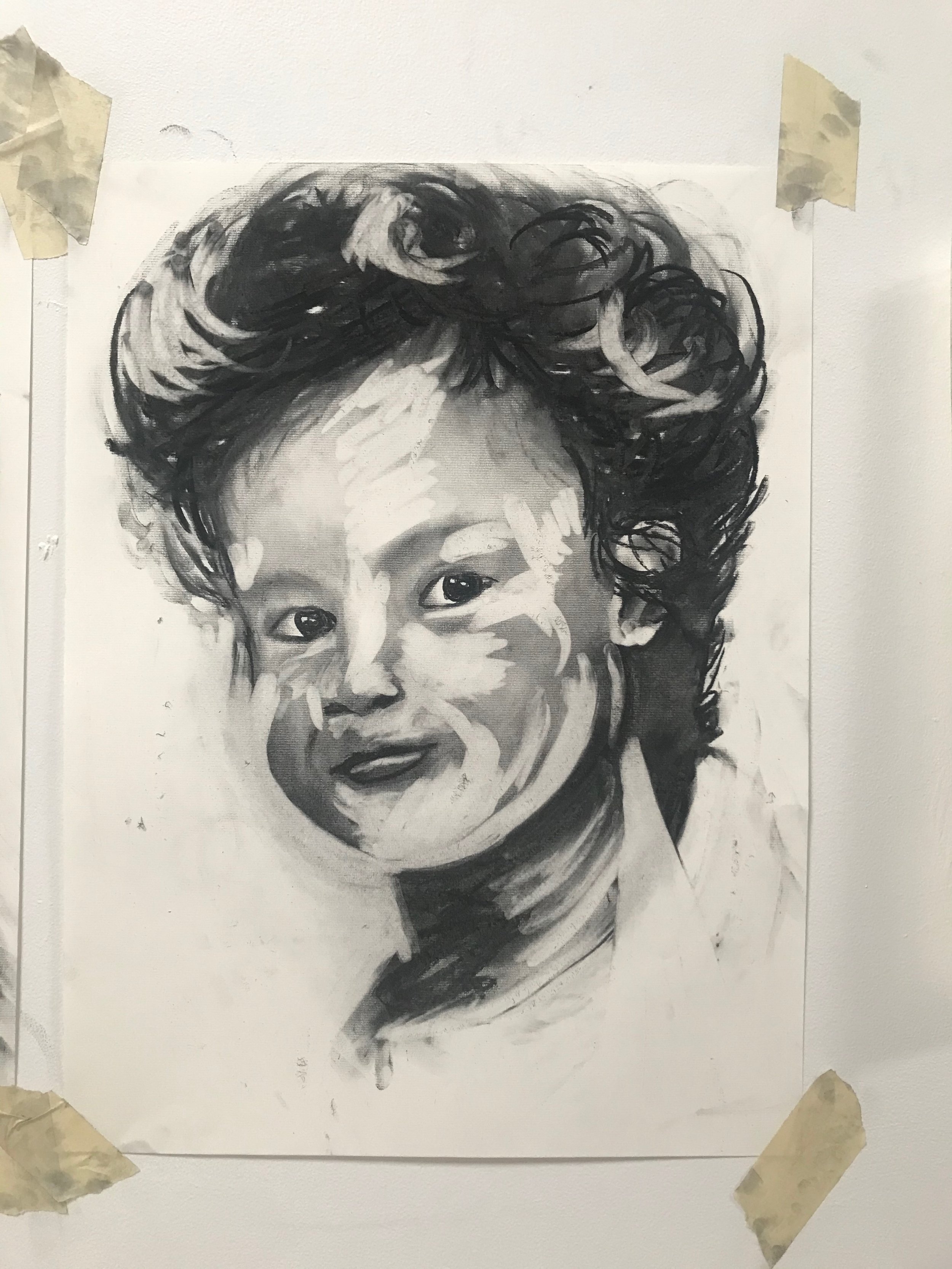 charcoal study, not for sale