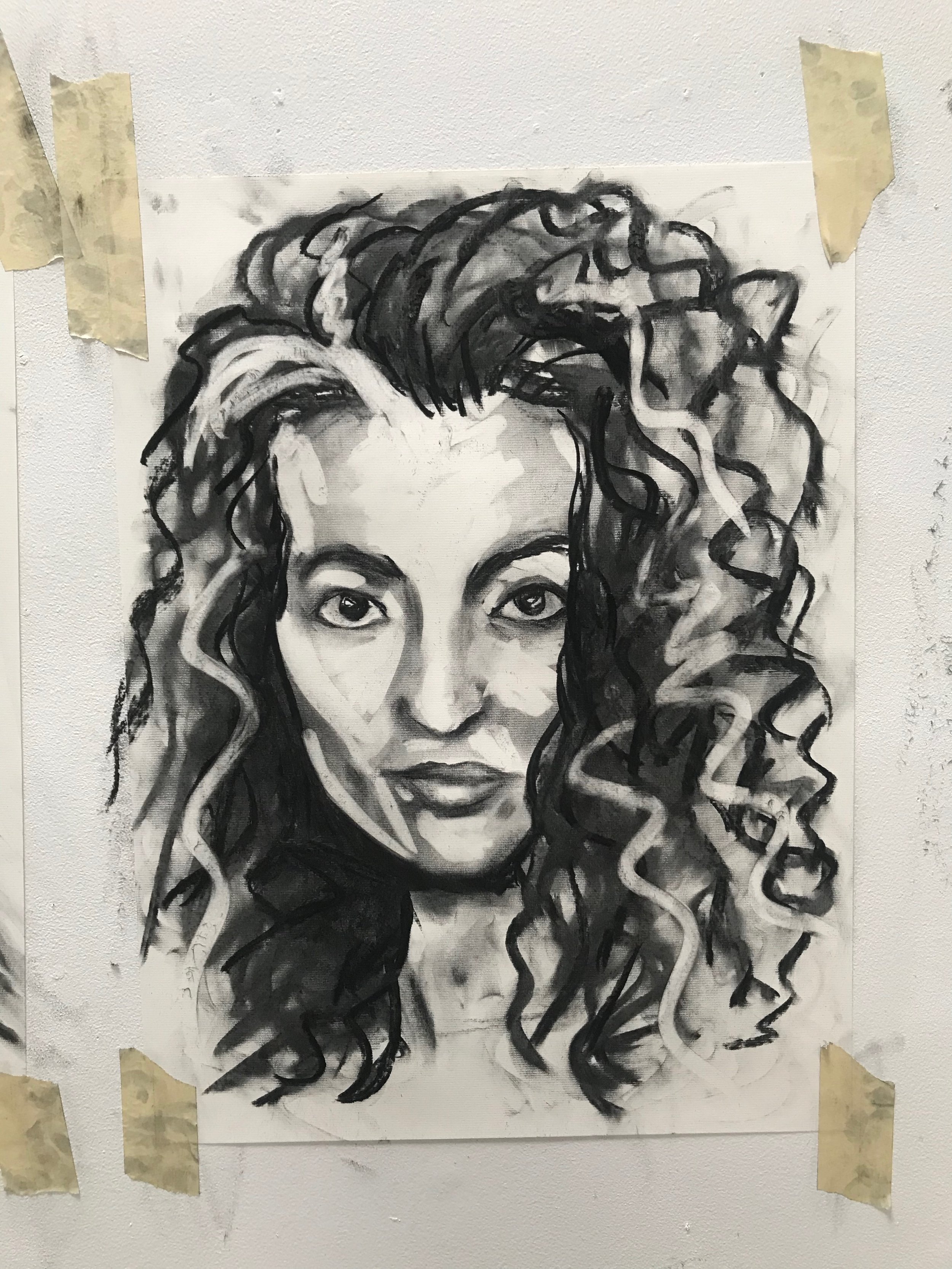 charcoal study, $40