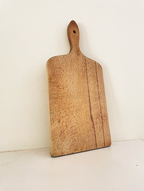 Vintage Big Cutting Board With Handle, Thick Chopping Wooden