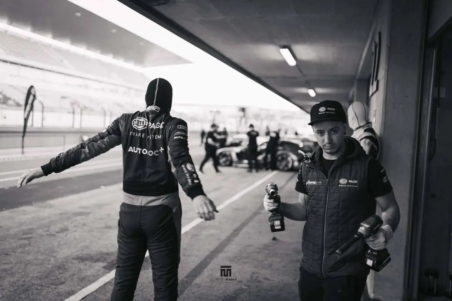@autodromodoalgarve behind the scenes with @astonmartin and @racingone . Christian Gisy warming up for the next stint and the crew preparing for the change.
